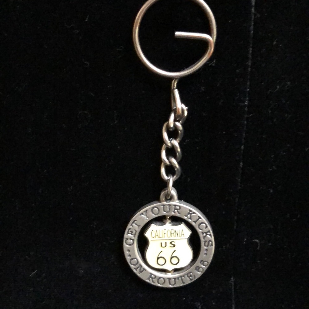 Enameled California Route 66 Key Chain